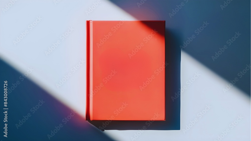 Obraz premium red book mockup with a white background, Brochure, magazine, book, or catalog mockup, 3D illustrations.