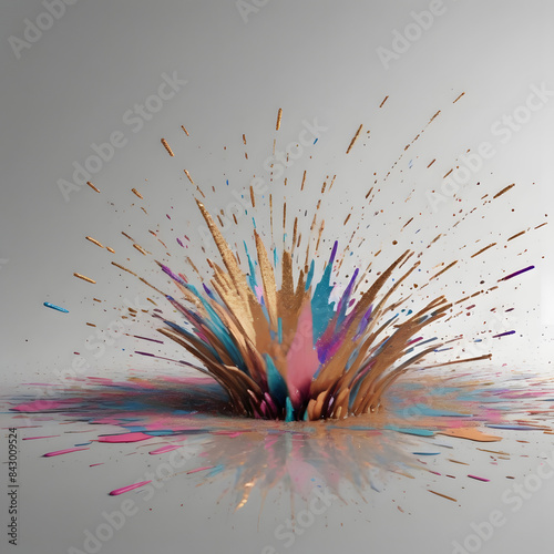 colorful pencil splash