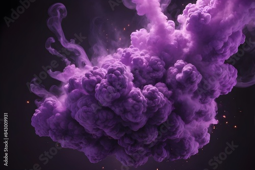 purple smoke explosion