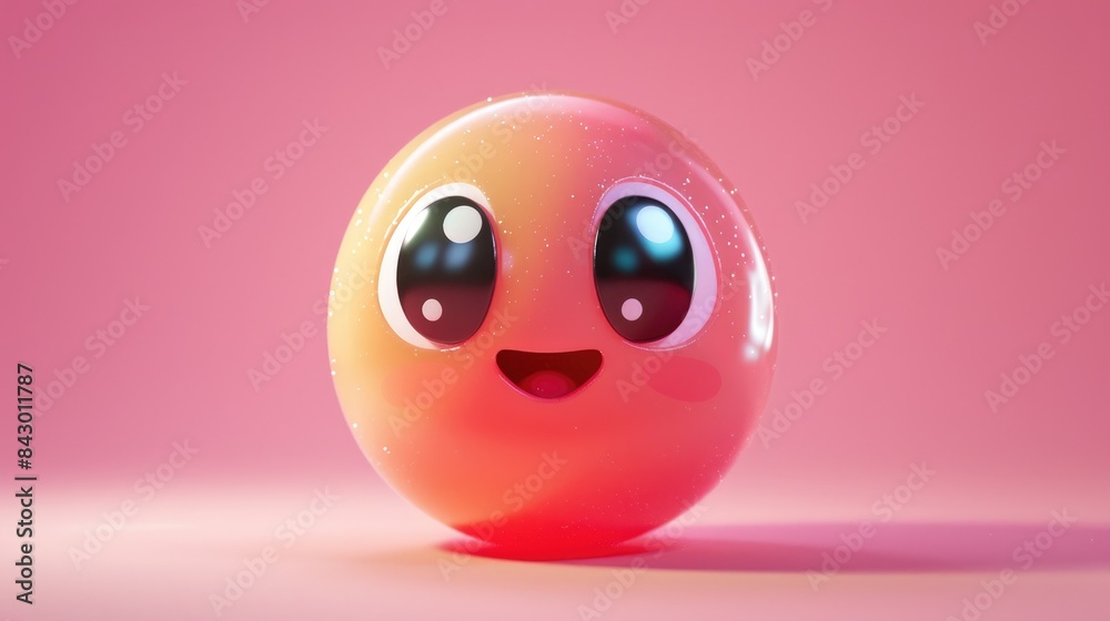 Fototapeta premium Bring a smile to your face with this adorable and cheerful kawaii character