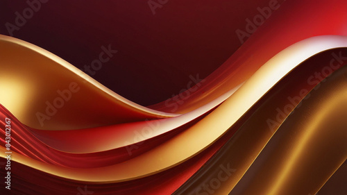 3d red and gold abstract gradient wave background. abstract neon background concept. 