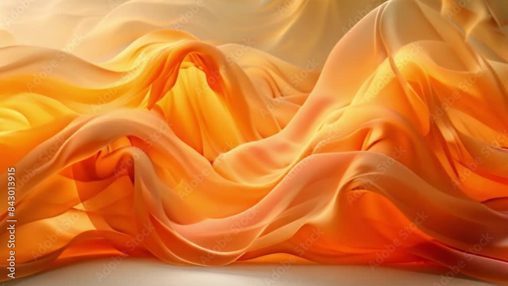 A close-up shot of a translucent golden fabric with a gradient texture. The fabric is folded and draped in a soft, wave-like pattern. A close-up shot of a translucent golden fabric with a gradient texture. The fabric is folded and draped in a soft, wave-like pattern.