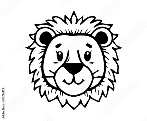 lion head isolated, lion head vector