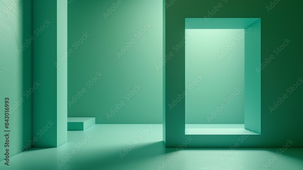 A green room with a green wall and a green floor A green room with a green wall and a green floor