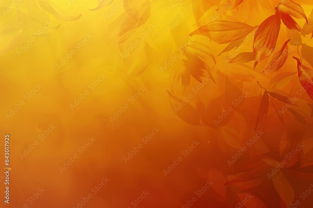Fototapeta premium Warm, colorful autumn leaves create a cozy, romantic vibe perfect for thanksgiving. Enjoy the vibrant, beautiful design symbolizing the changing seasons