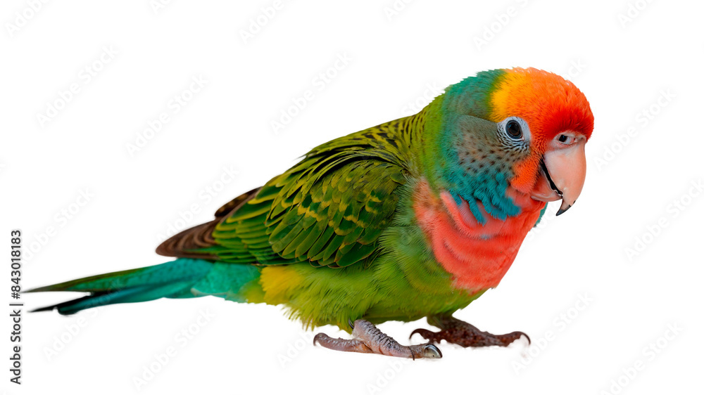 Obraz premium A colorful Bourkes parrot is sitting on a transparent background