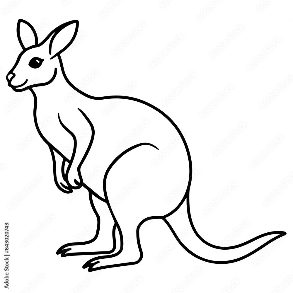kangaroo cartoon line art outline coloring page nursery room decor illustration, isolated on transparent background
kangaroo cartoon line art outline coloring page nursery room decor illustration, isolated on transparent background