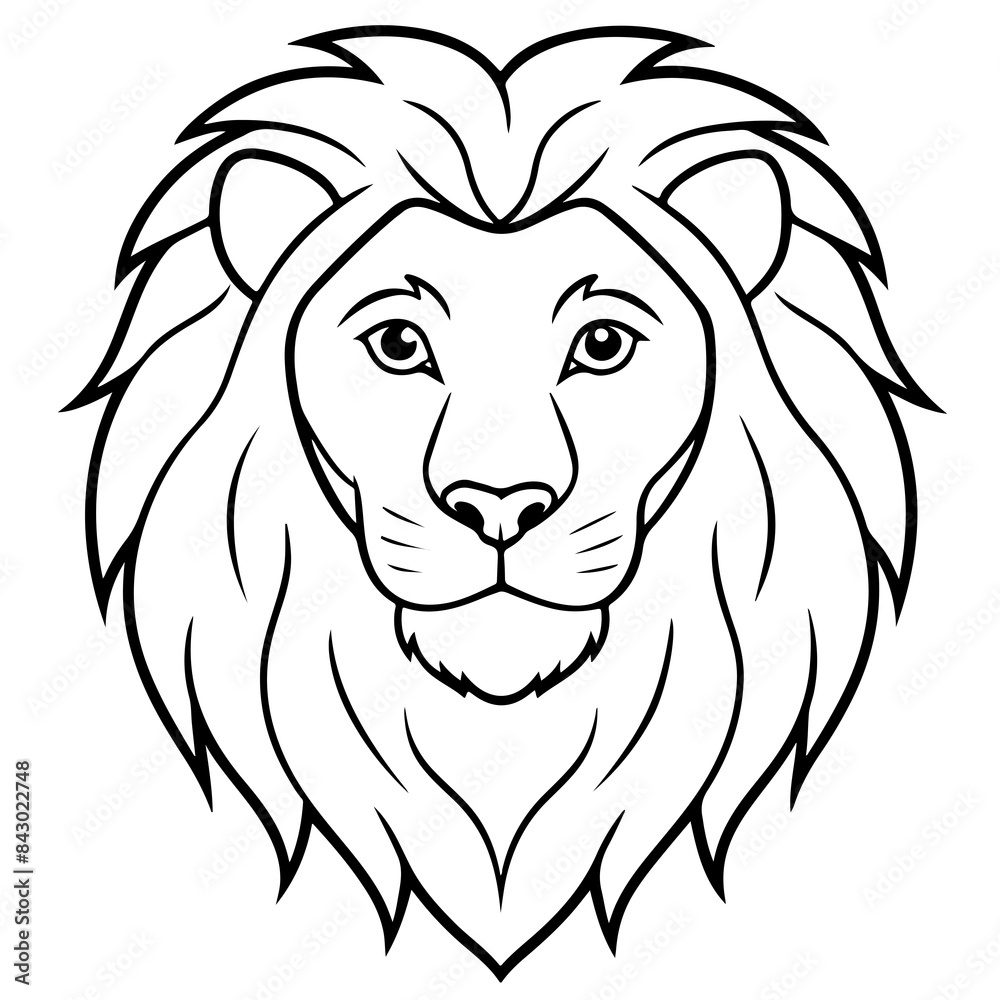 lion cartoon line art outline coloring page nursery room decor illustration, isolated on transparent background lion cartoon line art outline coloring page nursery room decor illustration, isolated on transparent background