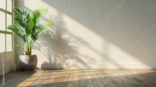 Brighten Your Home's Entryway with Minimalist Decor and a Potted Plant by the Window