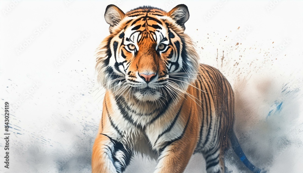 Naklejka premium ilustración de tigre 7