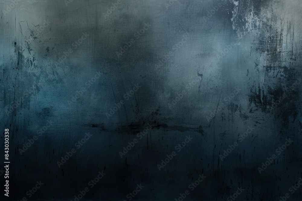Obraz premium Moody grunge background in dark blue and grey with a subtle vignette, perfect for adding depth to designs like web banners and posters