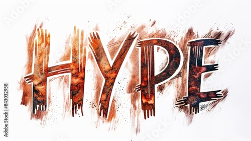 Social media hype symbol created in Copperplate Calligraphy.
