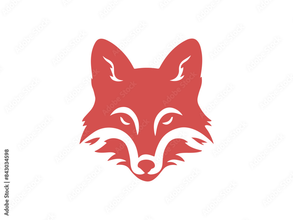 Obraz premium fox head isolated on white