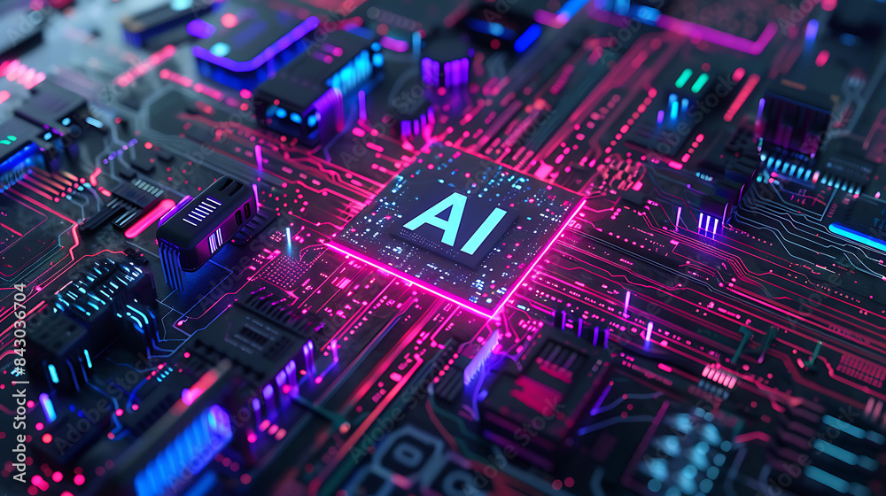 Future in Focus: A High-Resolution Photo of an AI Microchip Future in Focus: A High-Resolution Photo of an AI Microchip