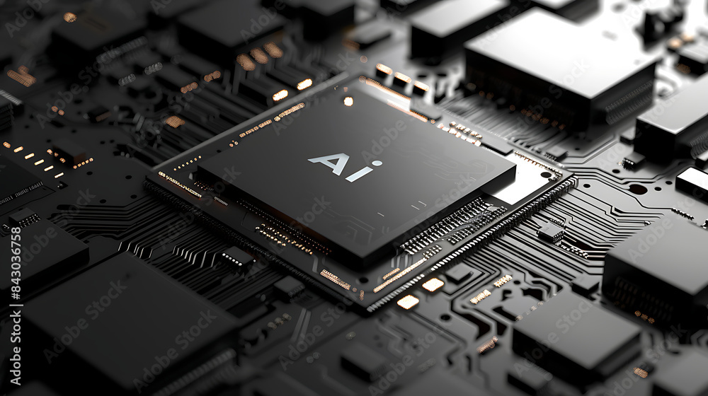Future in Focus: A High-Resolution Photo of an AI Microchip Future in Focus: A High-Resolution Photo of an AI Microchip