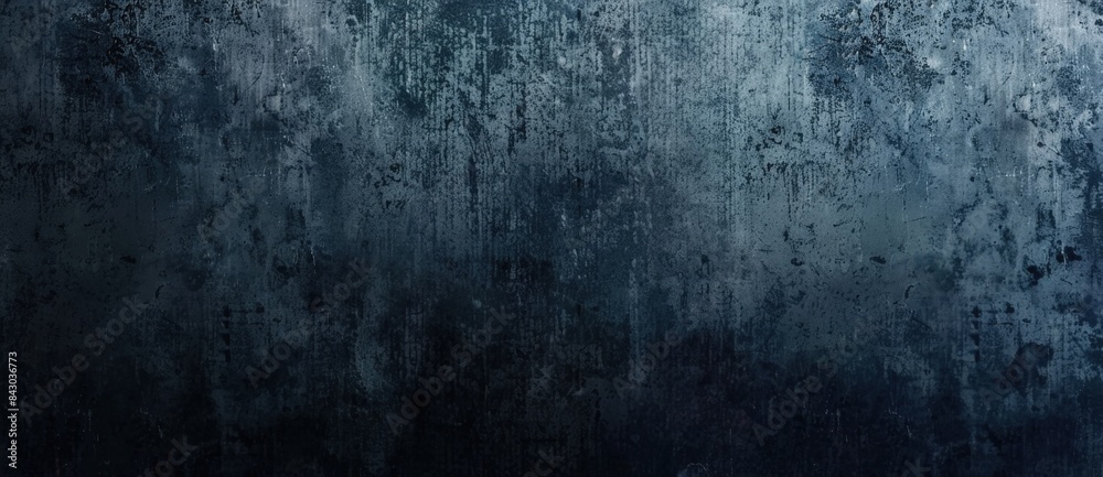 Fototapeta premium Dark blue grunge wall texture for adding text or design, rough and abstract with a vintage and industrial feel. Weathered concrete surface with a distressed, aged look