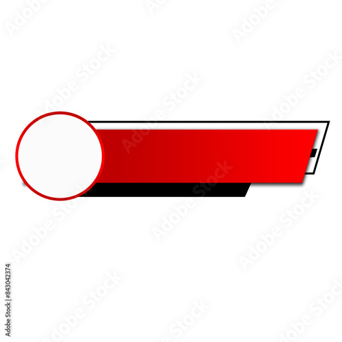 Red Gradient Lower third Label Banner Design