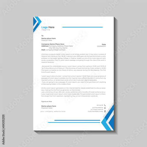 modern and business letterhead design template