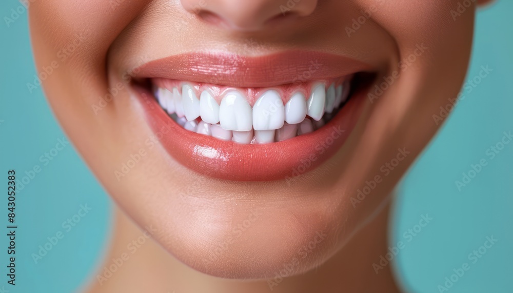 Close Up of a Person Smiling With White Teeth Close Up of a Person Smiling With White Teeth