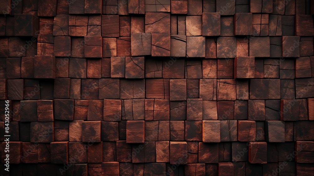 Stack of abstract blocks of old wooden art architecture texture on the wall as background Stack of abstract blocks of old wooden art architecture texture on the wall as background