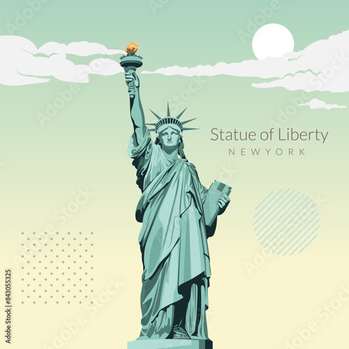 Statue of Liberty - NewYork- Stock Illustration