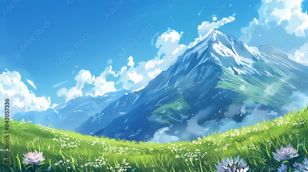 Fototapeta premium landscape illustration