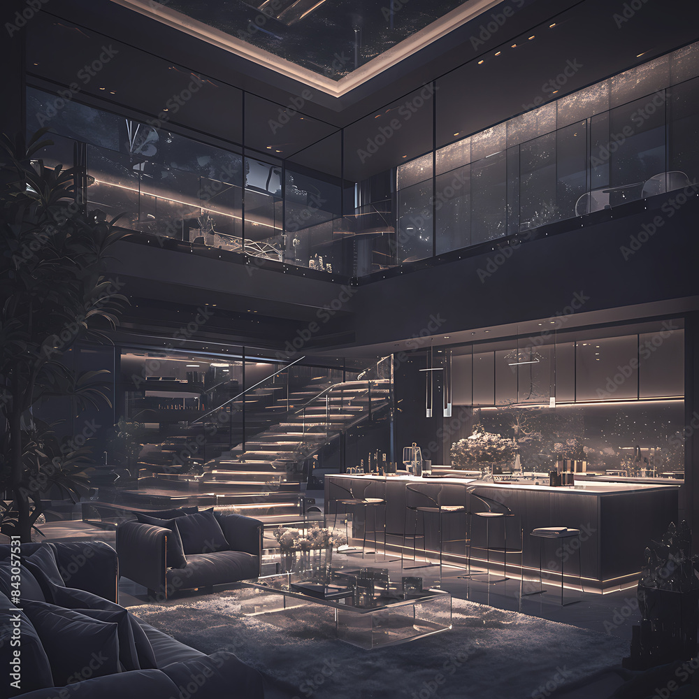 Stunning and extravagant interior of a luxury Stunning and extravagant interior of a luxury