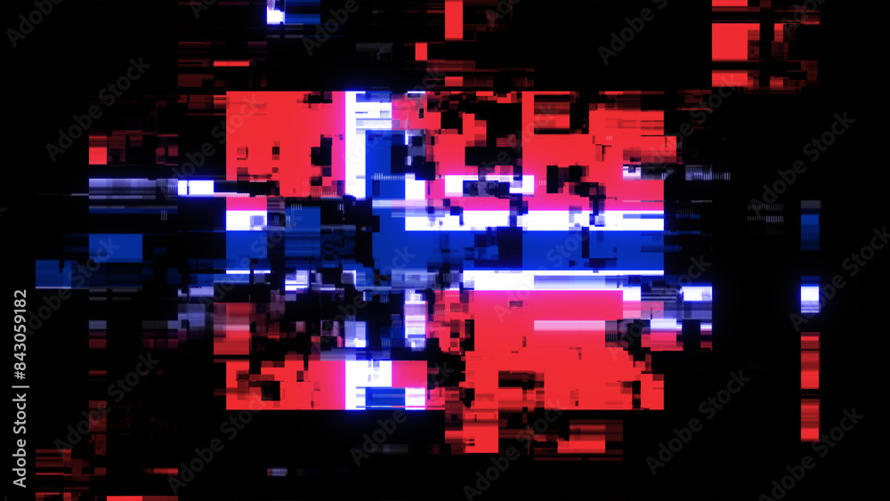 3D rendering flag Norway with screen effects of technological glitches 3D rendering flag Norway with screen effects of technological glitches