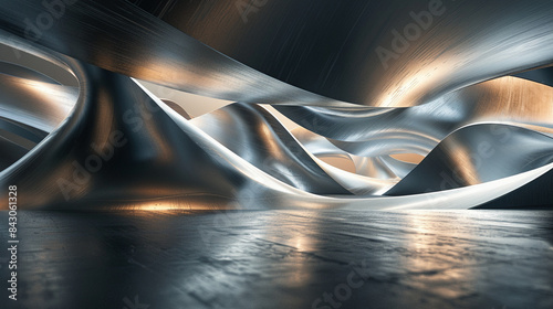 Ethereal Interplay: Metallic Symphony of Light and Shadow