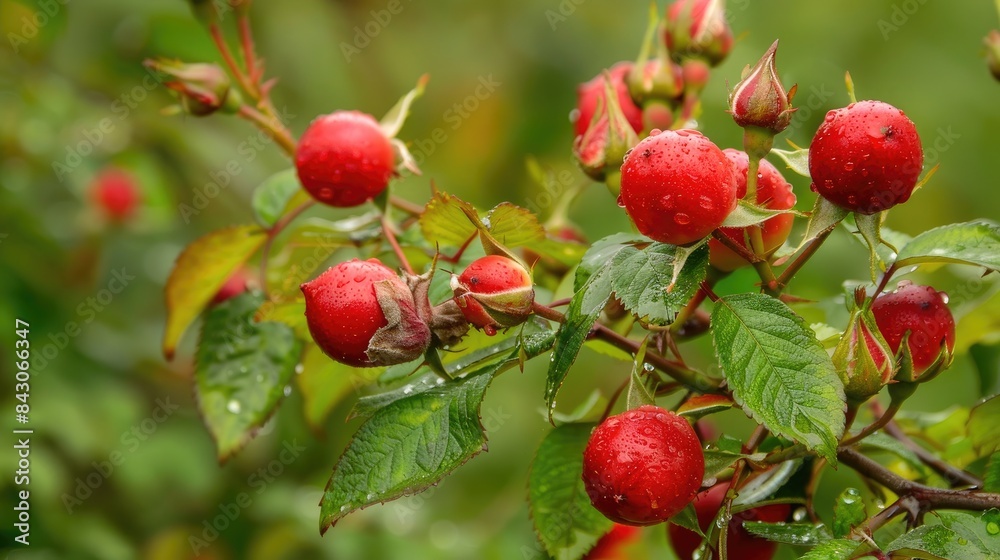 Obraz premium Rose fruits from the shrubs