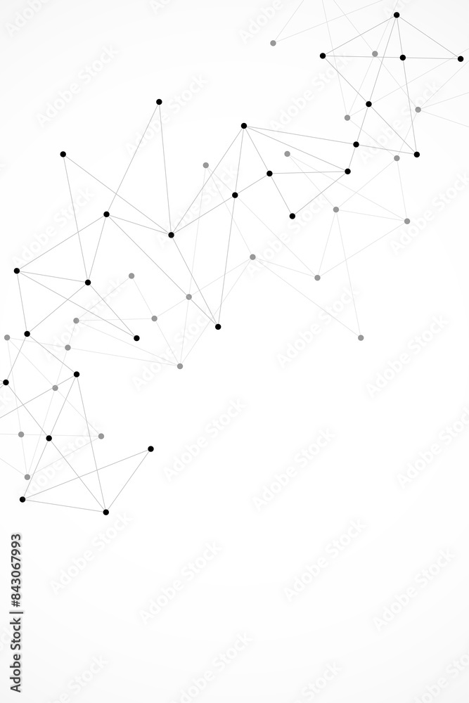 Minimalistic design with connecting the dots and lines. Abstract geometric background of science and technology concept Minimalistic design with connecting the dots and lines. Abstract geometric background of science and technology concept