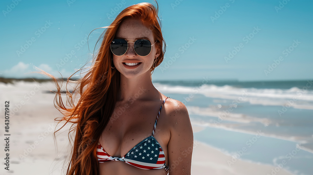 Woman American Flag Bikini: Soaking Up the Sun in a Star-Spangled Suit