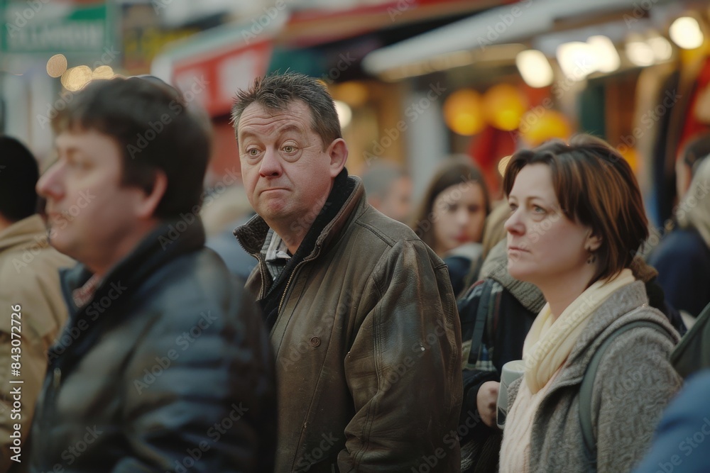 Unidentified people on Parisian Christmas market. Unidentified people on Parisian Christmas market.