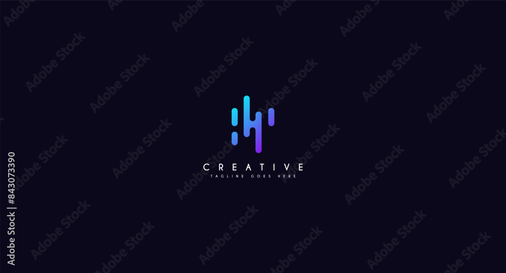 Initial Letter H Technology Logo design vector illustration. Initial Letter H Technology Logo design vector illustration.