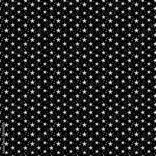 White stars scattered on a black background.