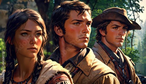 Lewis and Clarl and Sacagawea