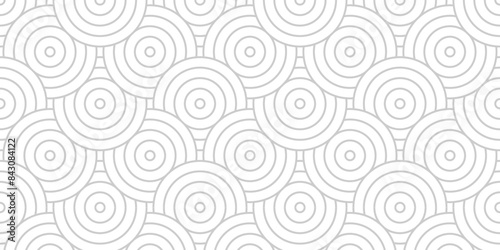 Overlapping Pattern Minimal diamond geometric waves spiral and abstract circle wave line. white and gray color seamless tile stripe overlap creative retro square line backdrop pattern background.