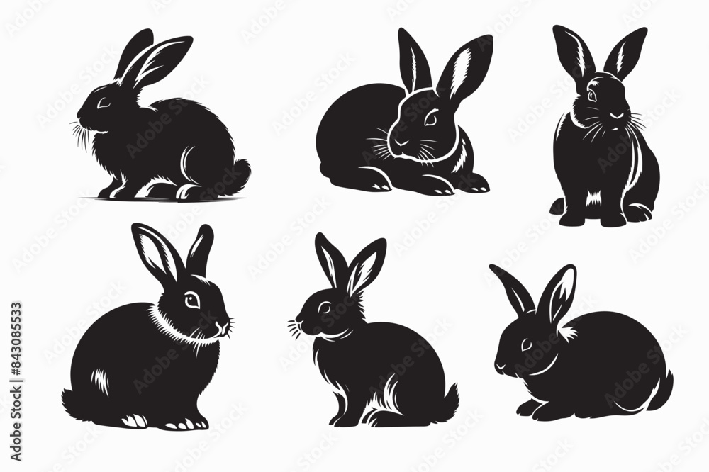 Rabbit silhouette vector illustration.eps Rabbit silhouette vector illustration.eps