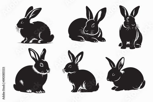 Rabbit silhouette vector illustration.eps