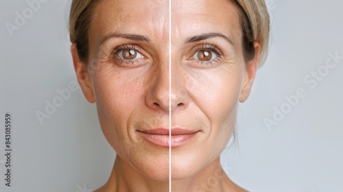 Before and After Mesotherapy Comparison Highlighting Rejuvenation and Anti-Aging Effects