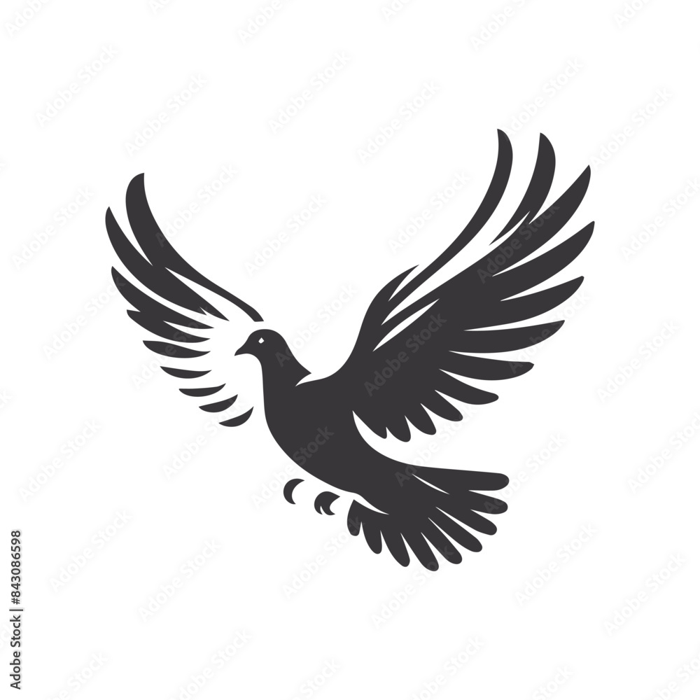 Bird silhouette vector design, 