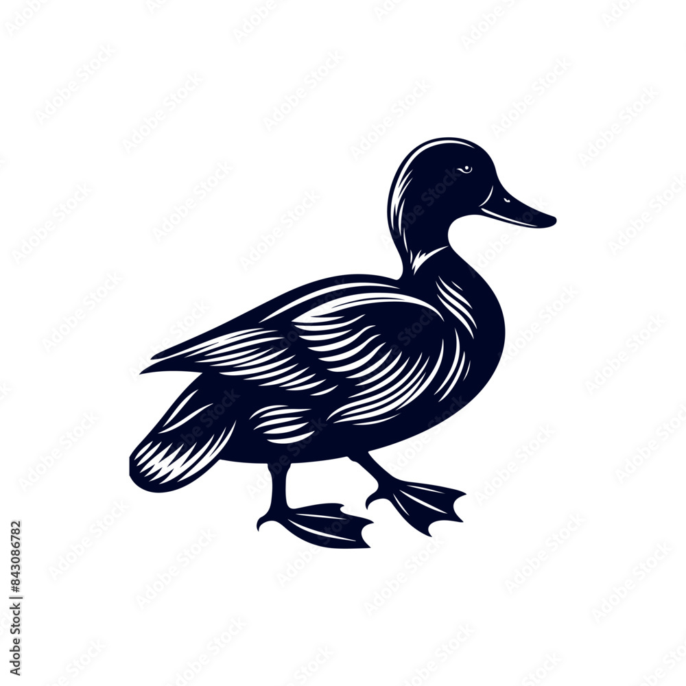 Duck silhouette Clip art isolated vector illustration on white background Duck silhouette Clip art isolated vector illustration on white background