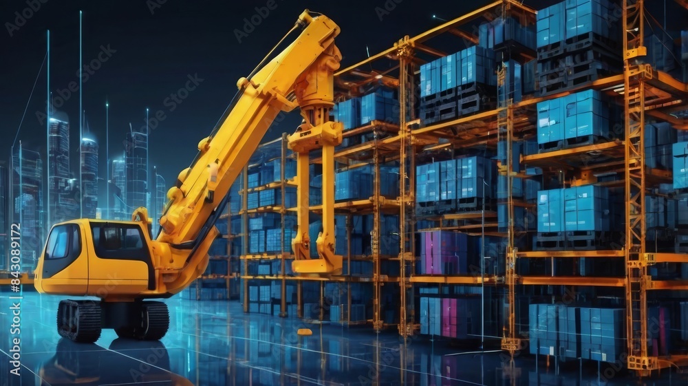 AI in supply chain, business value chain management concept. AI in supply chain, business value chain management concept.