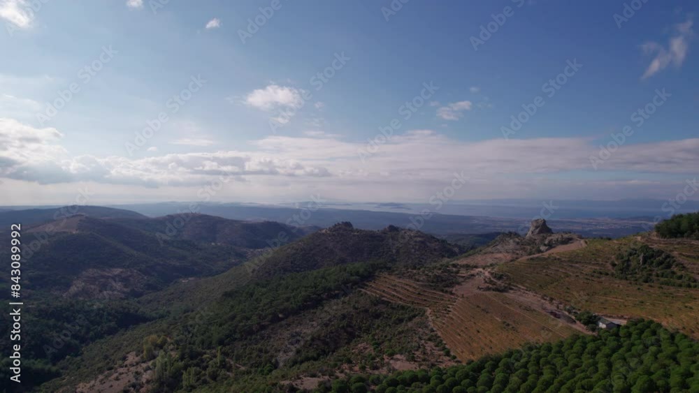 Mediterranean forest aerial view, rural area, fa01 Mediterranean forest aerial view, rural area, fa01