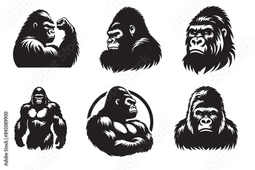 Gorilla silhouette vector illustration.eps