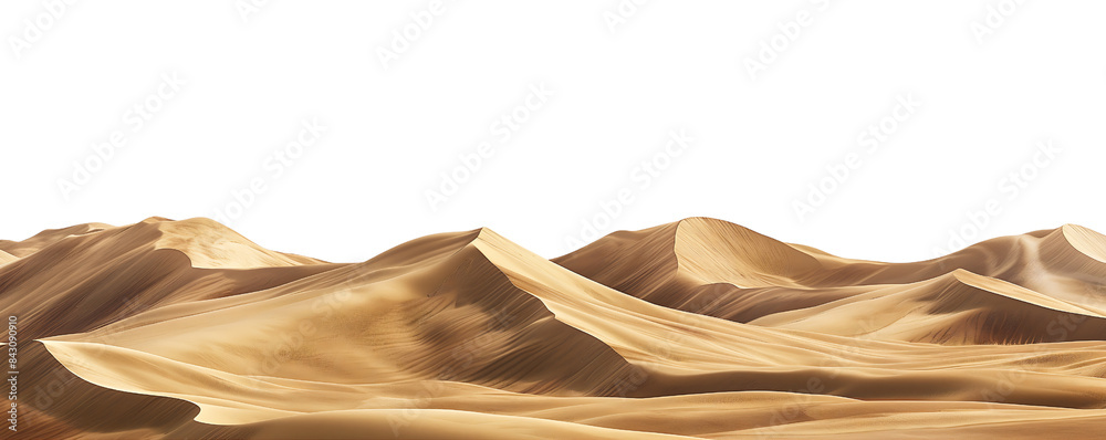 paranomic view of rolling sand dunes isolated on transparent background paranomic view of rolling sand dunes isolated on transparent background