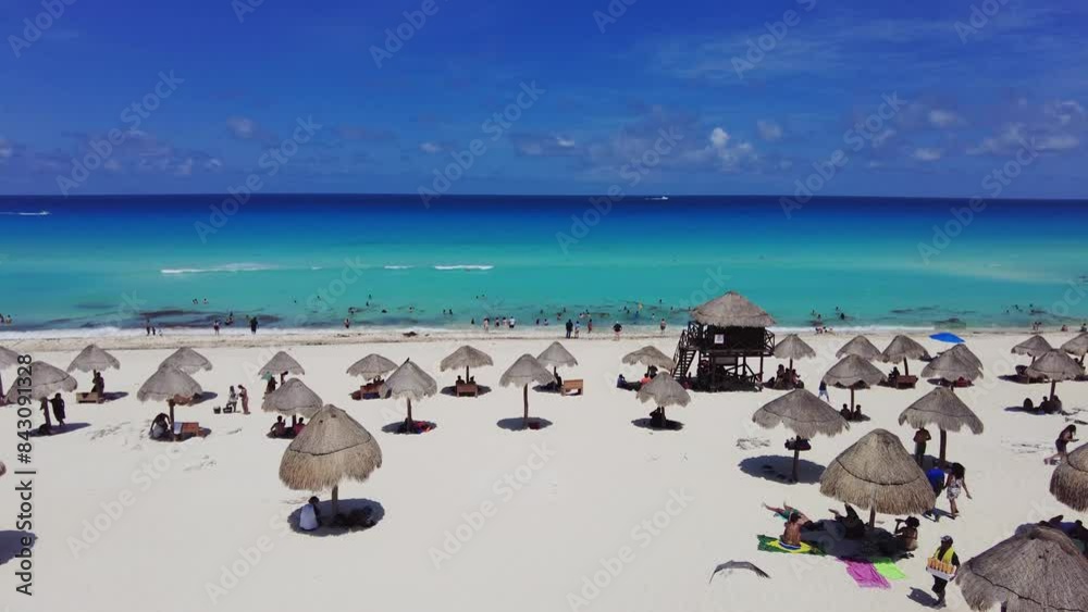 Aerial view of Cancun Hotel Zone Aerial view of Cancun Hotel Zone