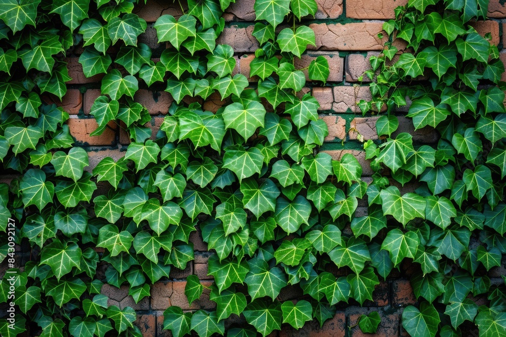 Brick Wall Ivy. Green Ivy Leaves Climbing Up a Brick Wall Background. Full Frame Image of Ivy Plant Growth Brick Wall Ivy. Green Ivy Leaves Climbing Up a Brick Wall Background. Full Frame Image of Ivy Plant Growth