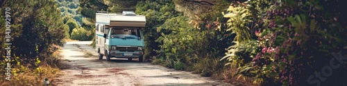 Camping Car Adventure: Motorhome Travel through Scenic Rural Landscapes in France