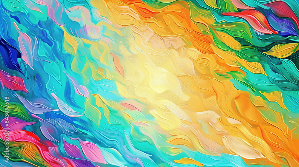 Colorful Abstract Waves with Gradient Background